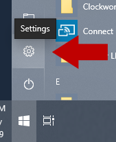 Screenshot showing how to get to Windows 10 settings Screenshot showing how to get to Windows 10 settings