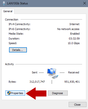 Screenshot showing how to get to Windows 10 DNS settings Screenshot showing how to get to Windows 10 DNS settings